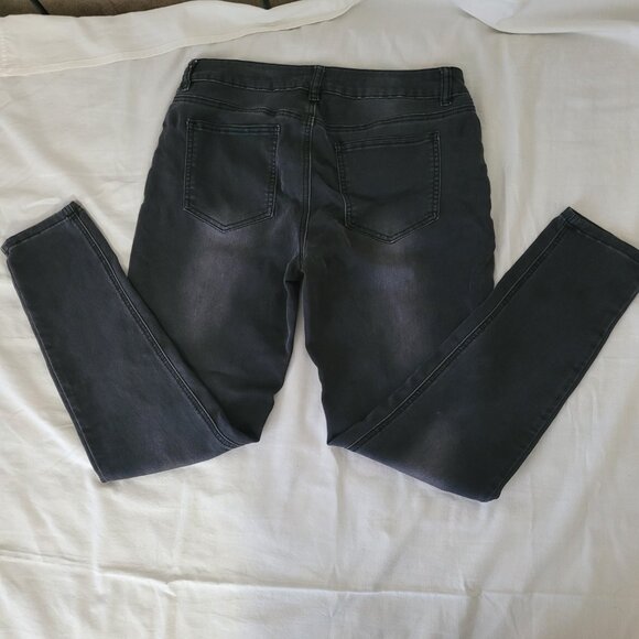 Black Skinny Jeans Size 11 Love Fire - Picture 6 of 12